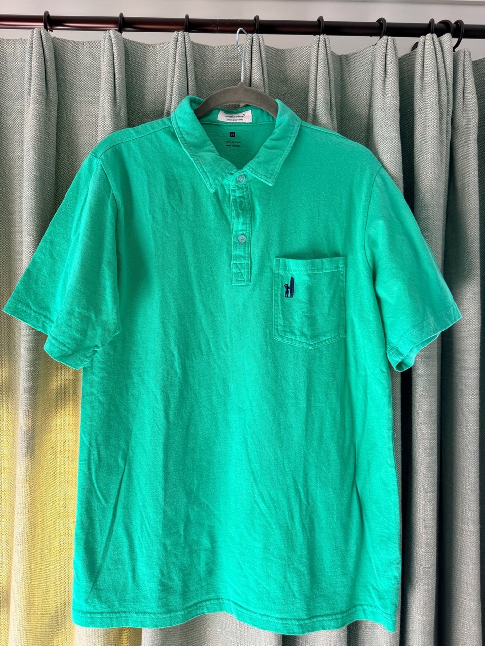 Johnnie O youth Short Sleeve Polo Shirt in Teal Green size 14